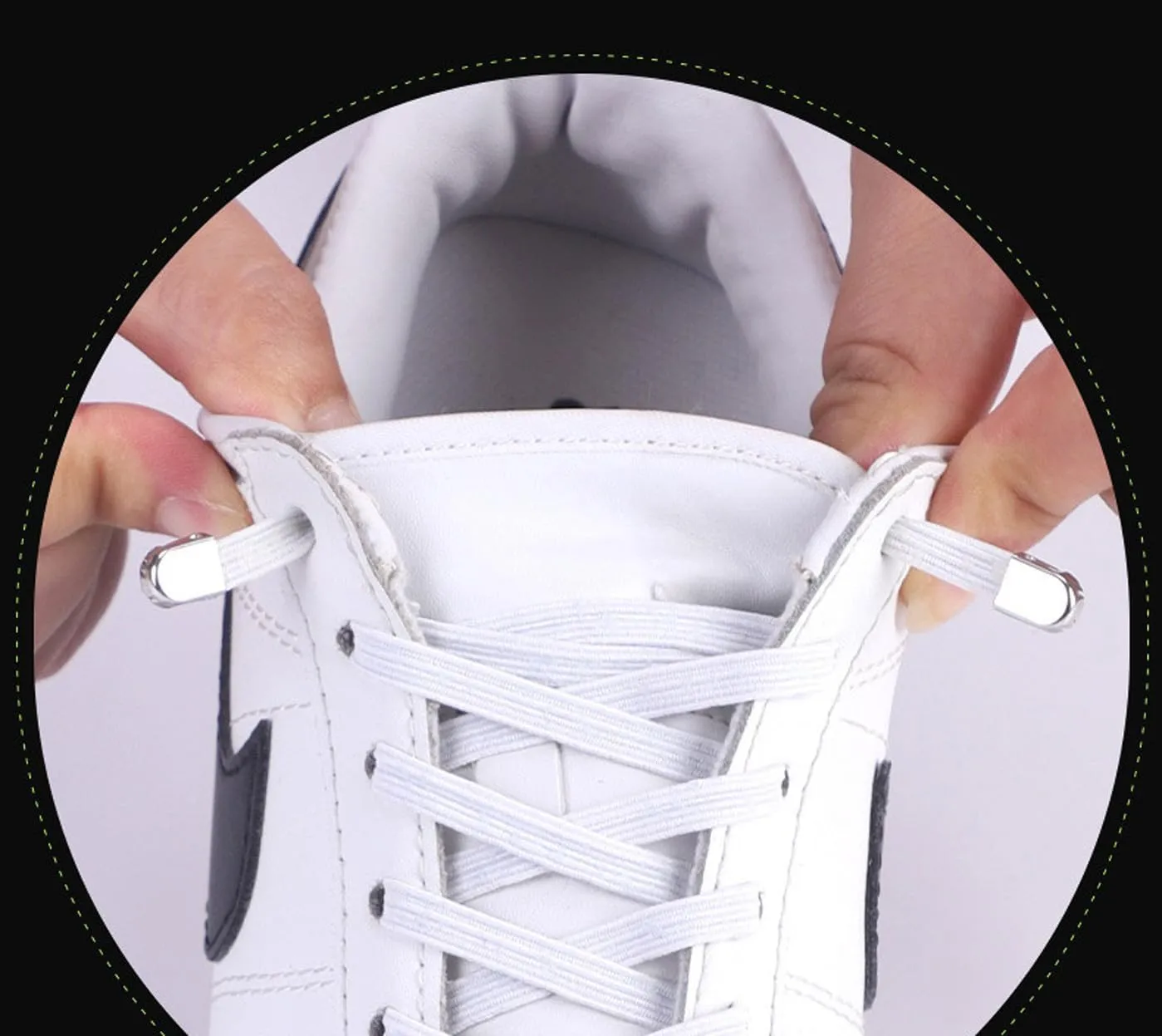 2 Pairs Flat Shoe Laces Luxury Light Up Glow in the Dark No Tie Sneakers Shoelaces for Party Dancing Skating