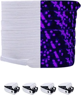 2 Pairs Flat Shoe Laces Luxury Light Up Glow in the Dark No Tie Sneakers Shoelaces for Party Dancing Skating