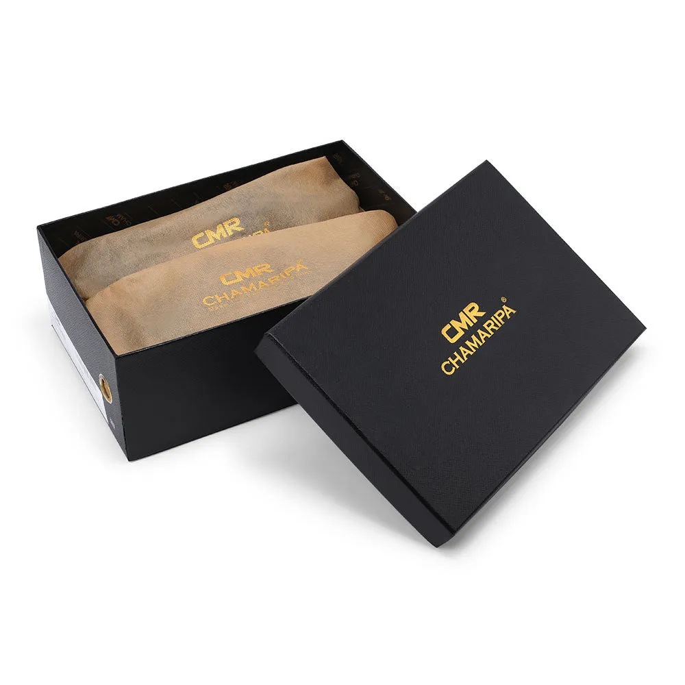 6 CM/2.36 Inches CMR CHAMARIPA Elevate Your Style with Height Increasing Black Calfskin Slip-On Loafers for Men