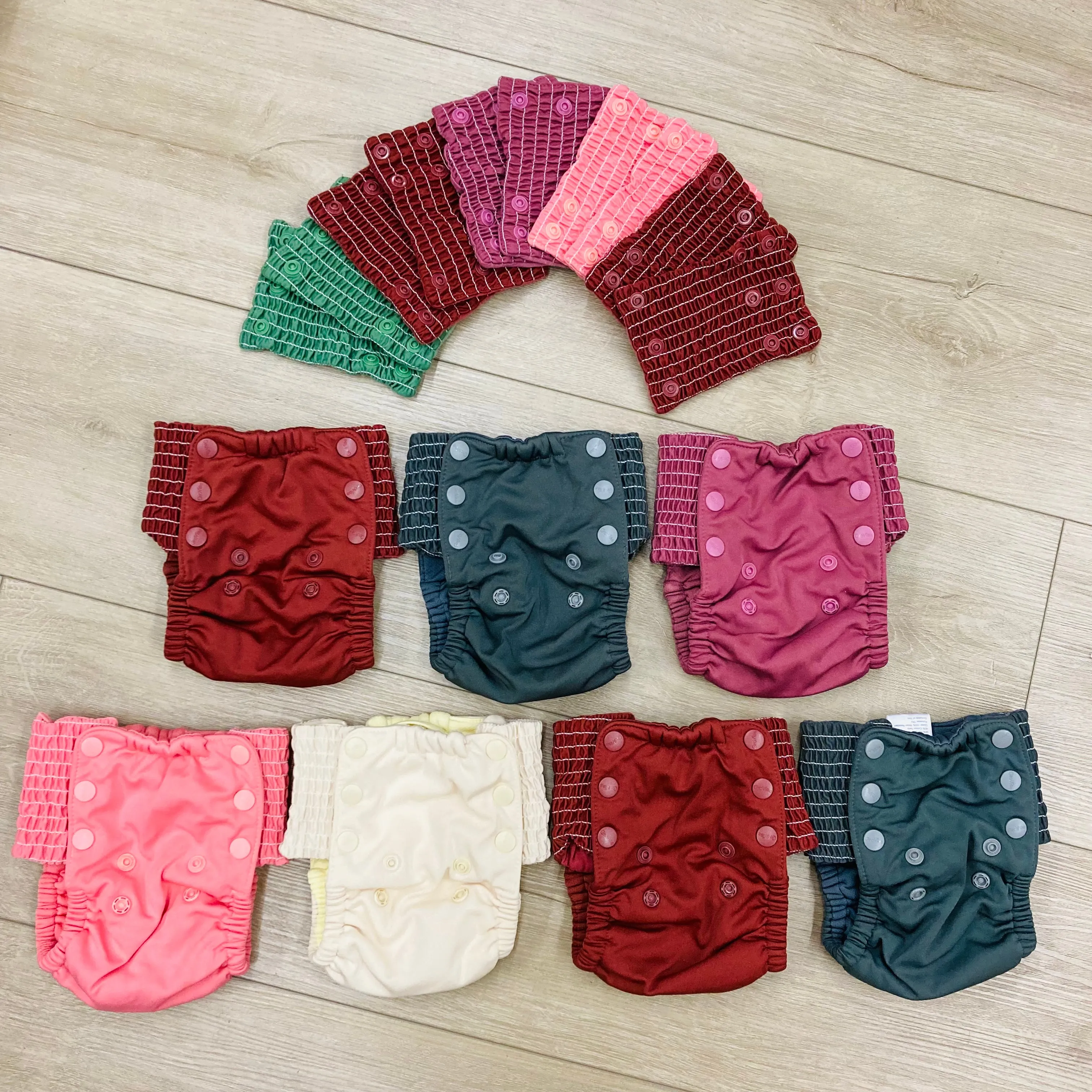 7-Pack GroVia Trainers with Extra Side Panels, Gently Used