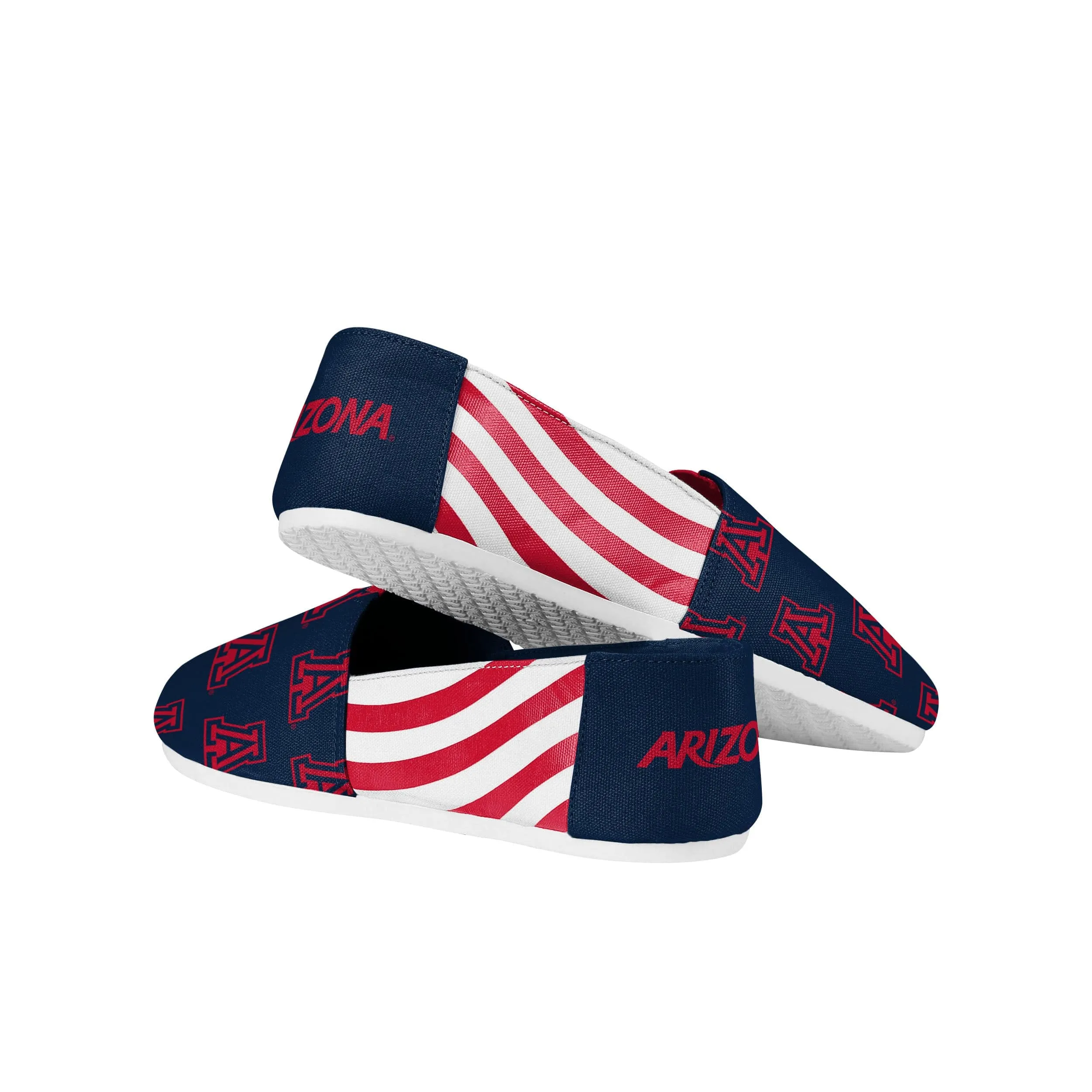 Arizona Wildcats NCAA Womens Stripe Canvas Shoes