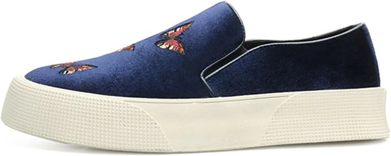 ByErz Men's Luxury Velvet Penny Loafer Shoes Noble Slip-On Suede Loafers Smoking Slippers