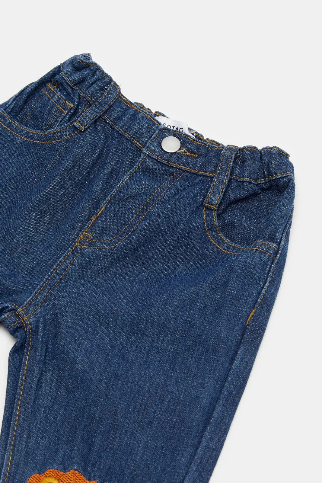 Infant Boys Blue Lion Novelty Jean