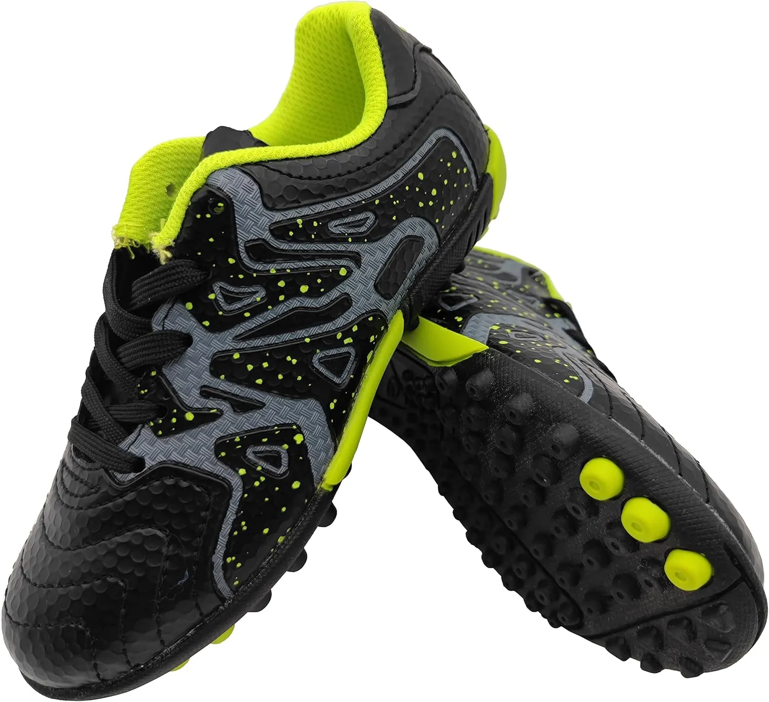 Kid's Soccer Turf Cleats Shoes Youth Lace-up Sports Football Trainers Casual Outdoor Firm Ground (Little Kid/Big Kid)