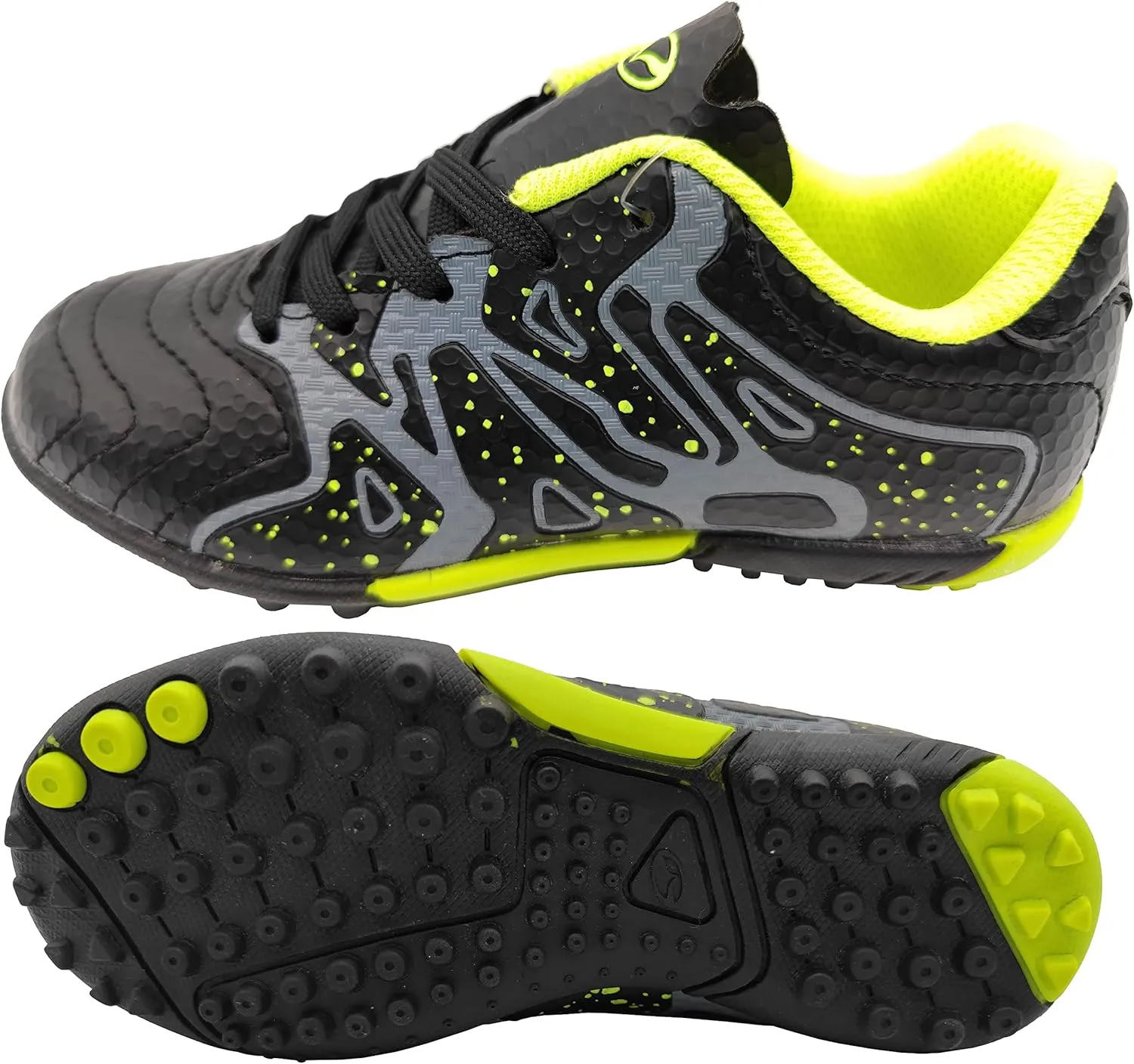 Kid's Soccer Turf Cleats Shoes Youth Lace-up Sports Football Trainers Casual Outdoor Firm Ground (Little Kid/Big Kid)