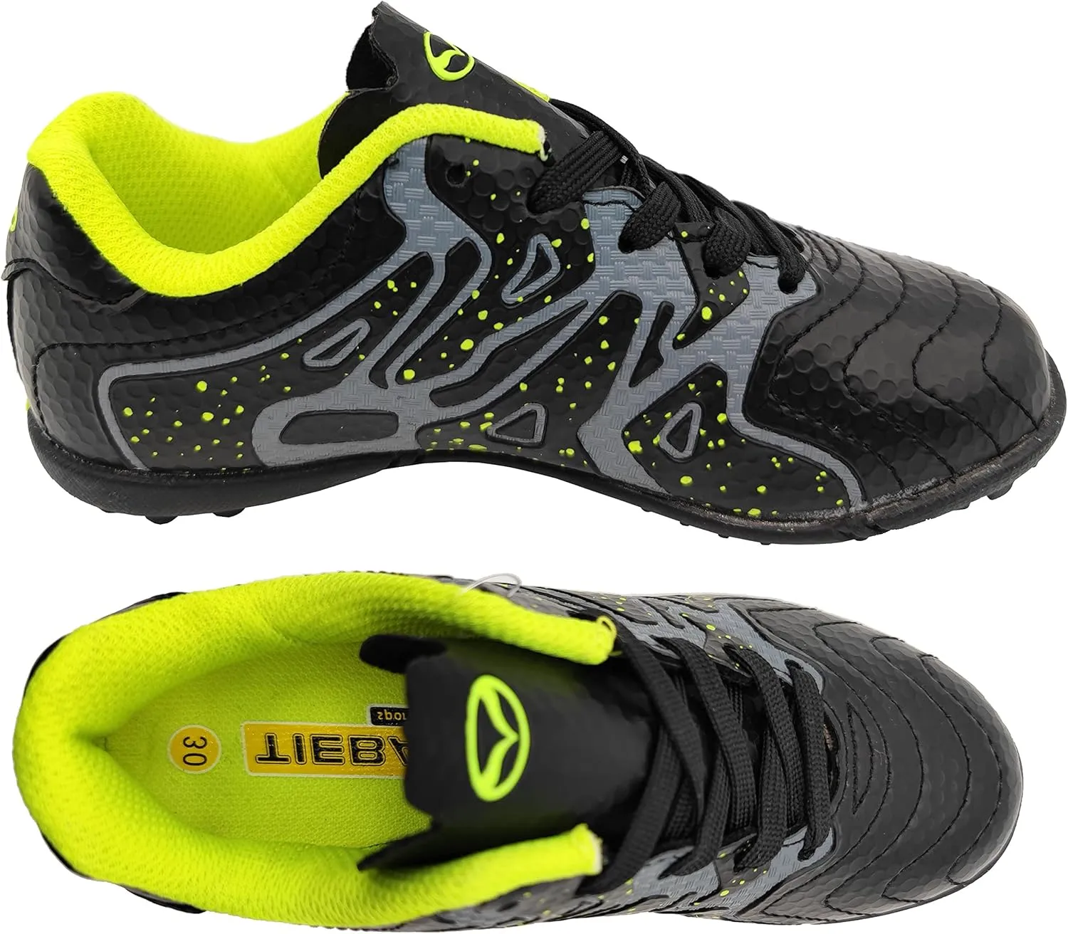 Kid's Soccer Turf Cleats Shoes Youth Lace-up Sports Football Trainers Casual Outdoor Firm Ground (Little Kid/Big Kid)