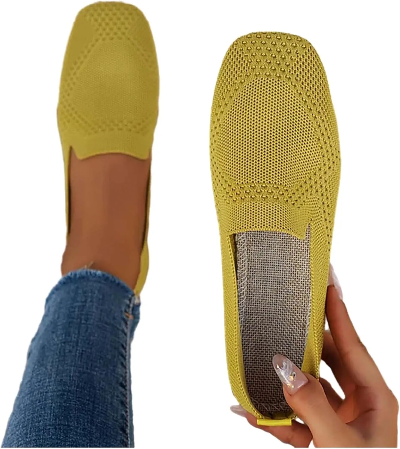 Mens Shoes Slip On Platform Sneakers for Women Women Loafers Shoes Casual Fashion Closed Head Christmas Dress Shoes for Women Slip on Non Slip Low Top Casual