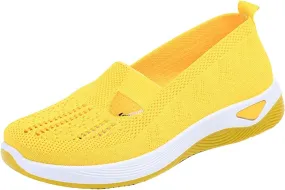 Orthopedic Shoes for Women 2025 New Women's Woven Non Slip Work Shoes Women Wide Feet Casual Slip On Shoes Black Platform Sneaker Slip On Tennis Shoe White Loafers