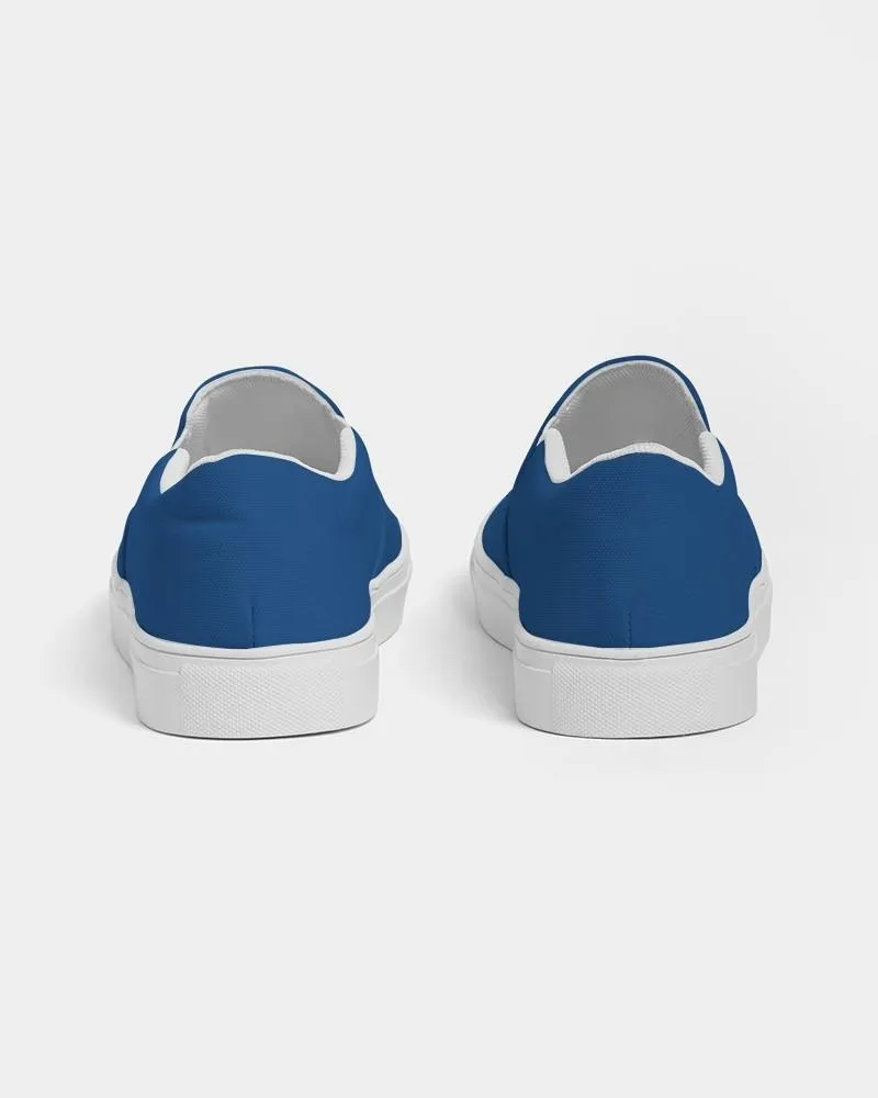 Shaded Blue Slip-On Canvas Sneakers | Women's | C100M75Y0K30