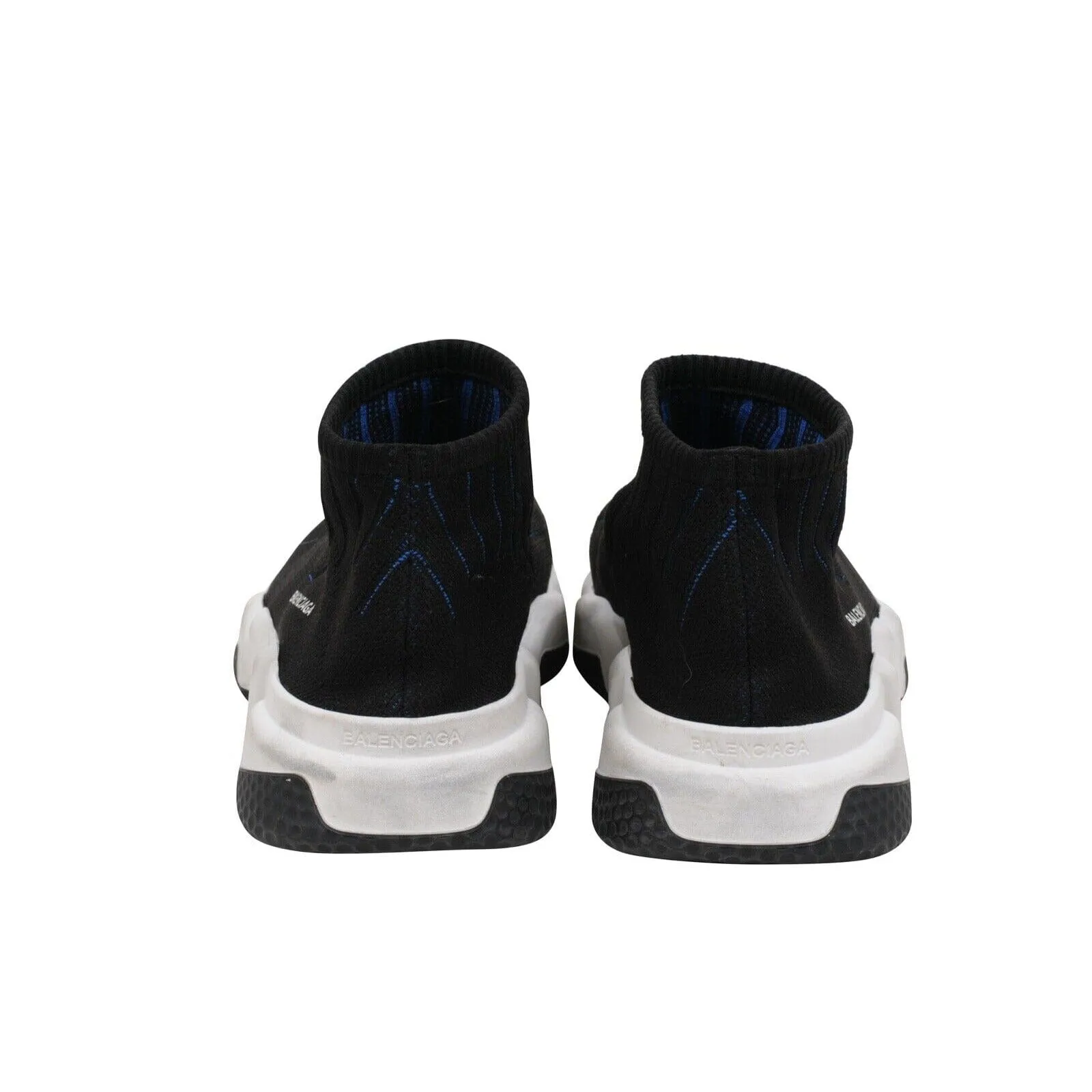 Speed Sock Trainers Black White Blue Bi Color Sneakers