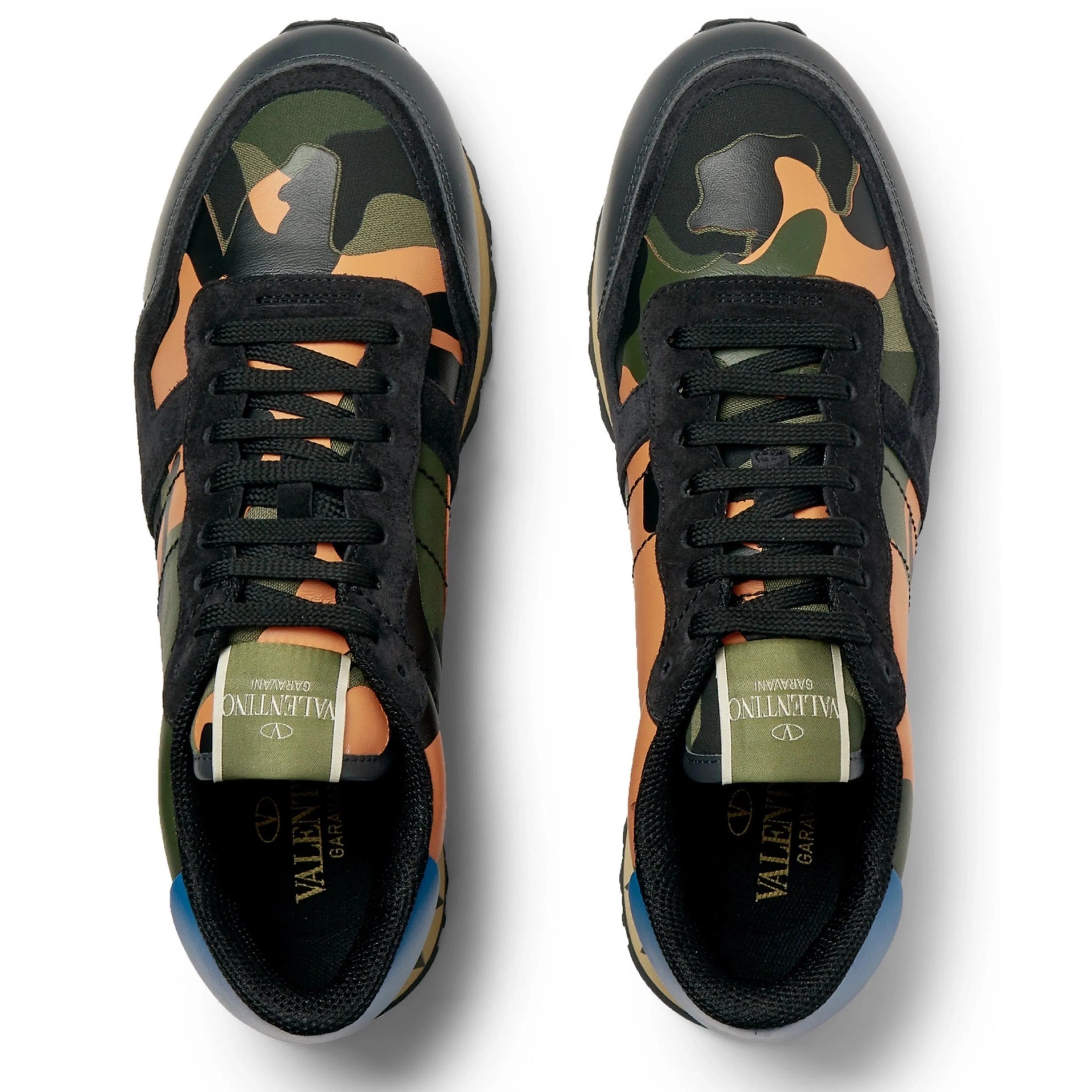Valentino Orange & Khaki Camouflage Rockrunners
