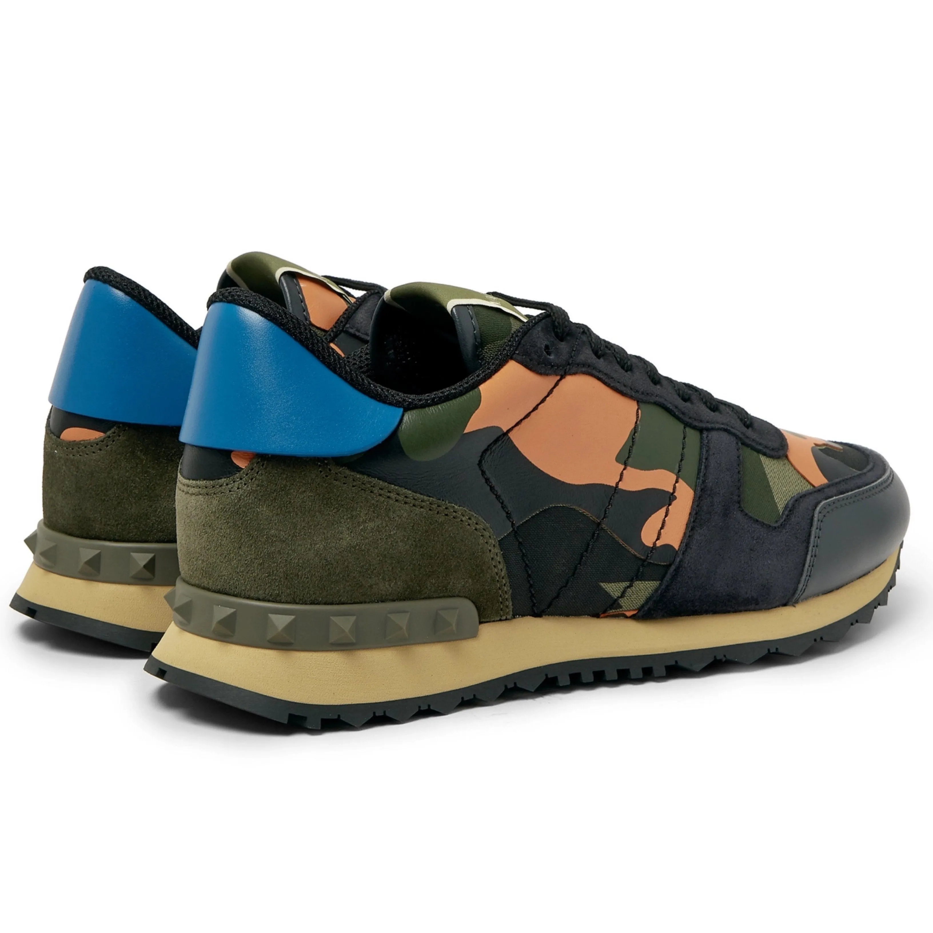 Valentino Orange & Khaki Camouflage Rockrunners