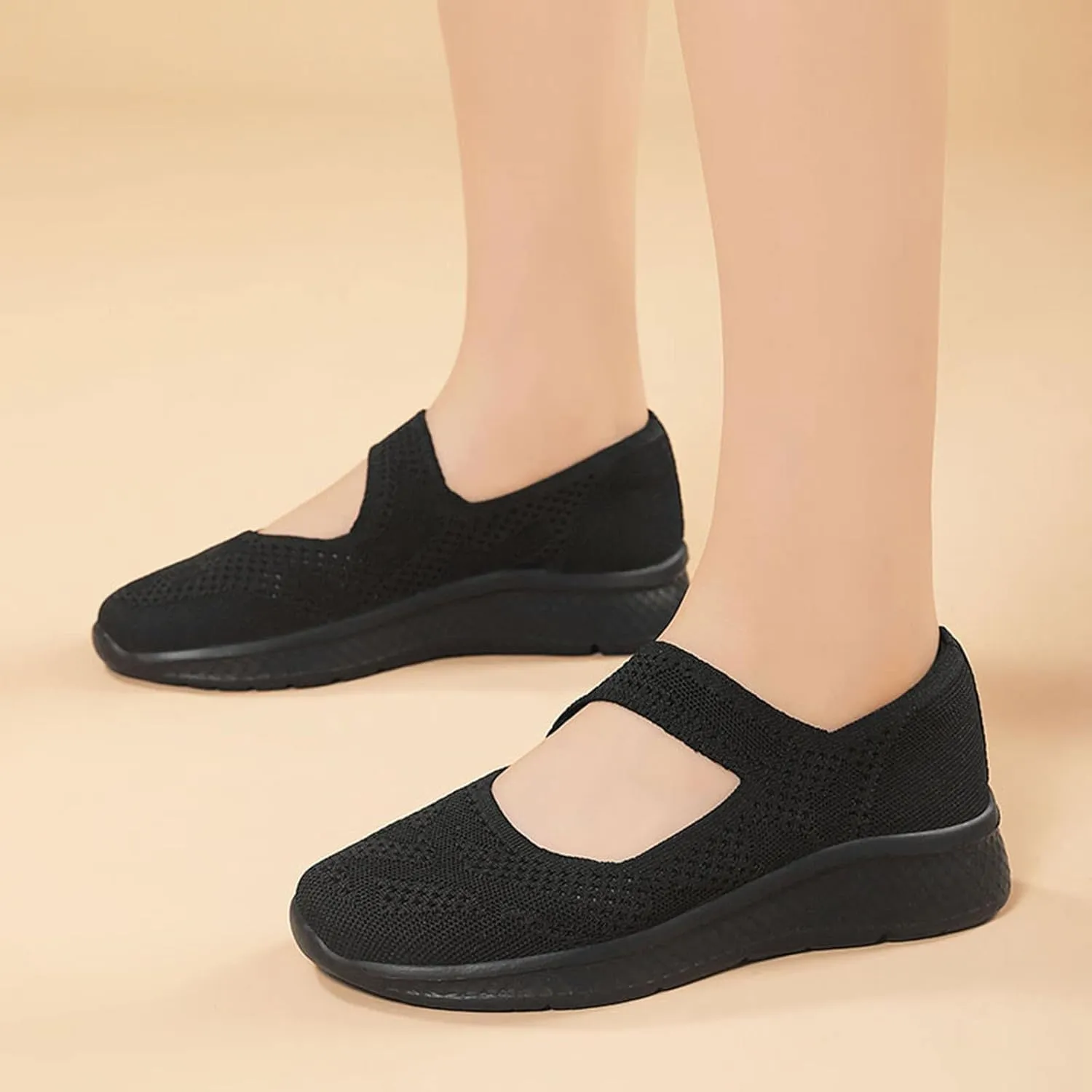 Women Casual Slip On Loafers Comfortable Walking Shoes Lightweight Canvas Sneakers Non Slip Flat Flats