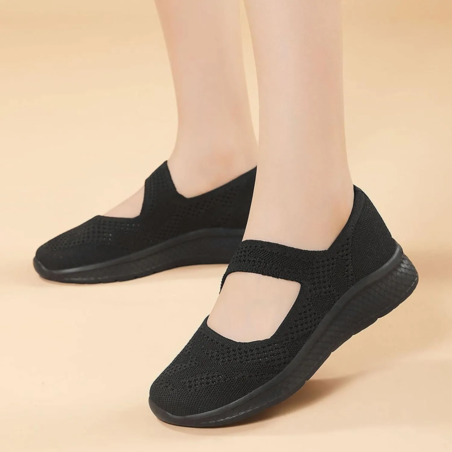 Women Casual Slip On Loafers Comfortable Walking Shoes Lightweight Canvas Sneakers Non Slip Flat Flats