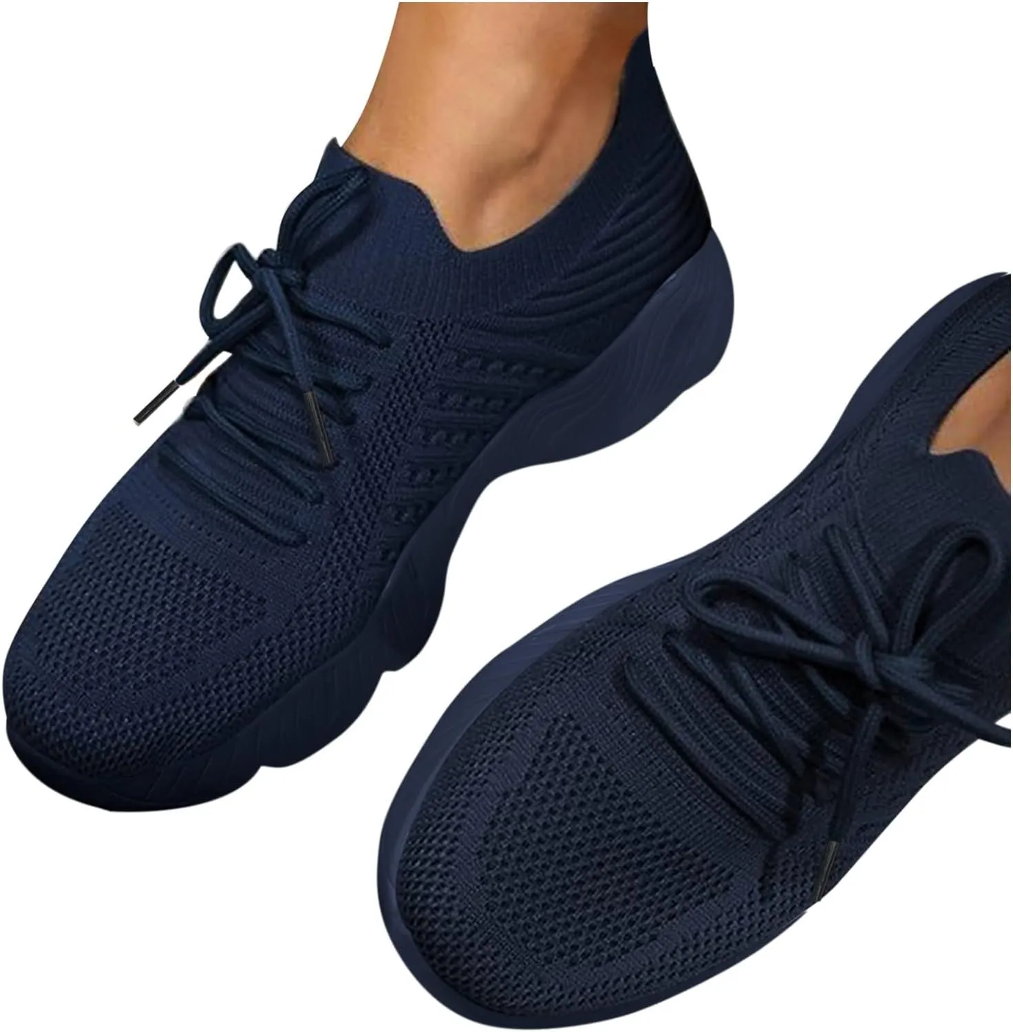 Women Walking Shoes Sock Sneakers Slip-On Breath Mens Tennis Shoes Comfort Shoes Dressy Casual Slip On Sneakers Brown Tennis Shoe White Loafers